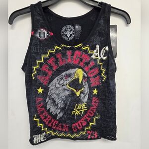 Affliction cropped tank top